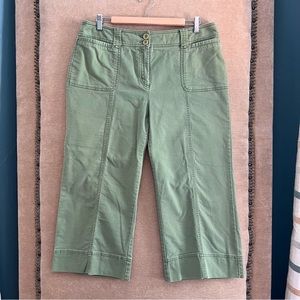 NINE & CO Cotton Blend Capris Plus Size